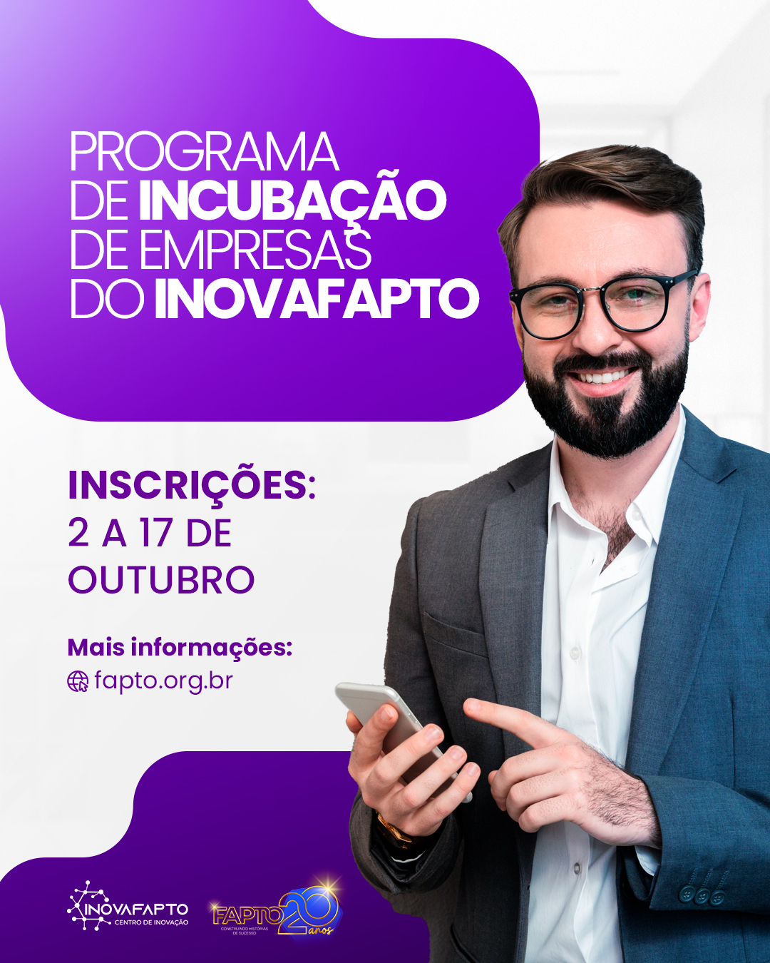 Fapto torna público edital para Programa de Incubação de Empresas
