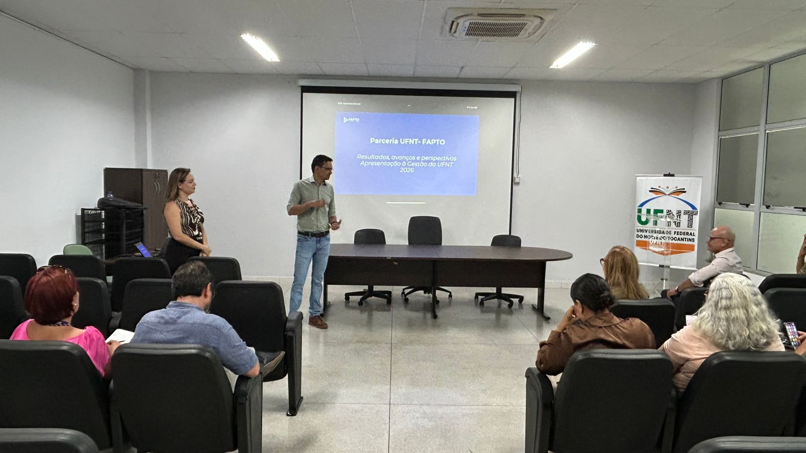 Fapto apresenta resultados e perspectivas da parceria com a UFNT durante reunião com a gestão da universidade
